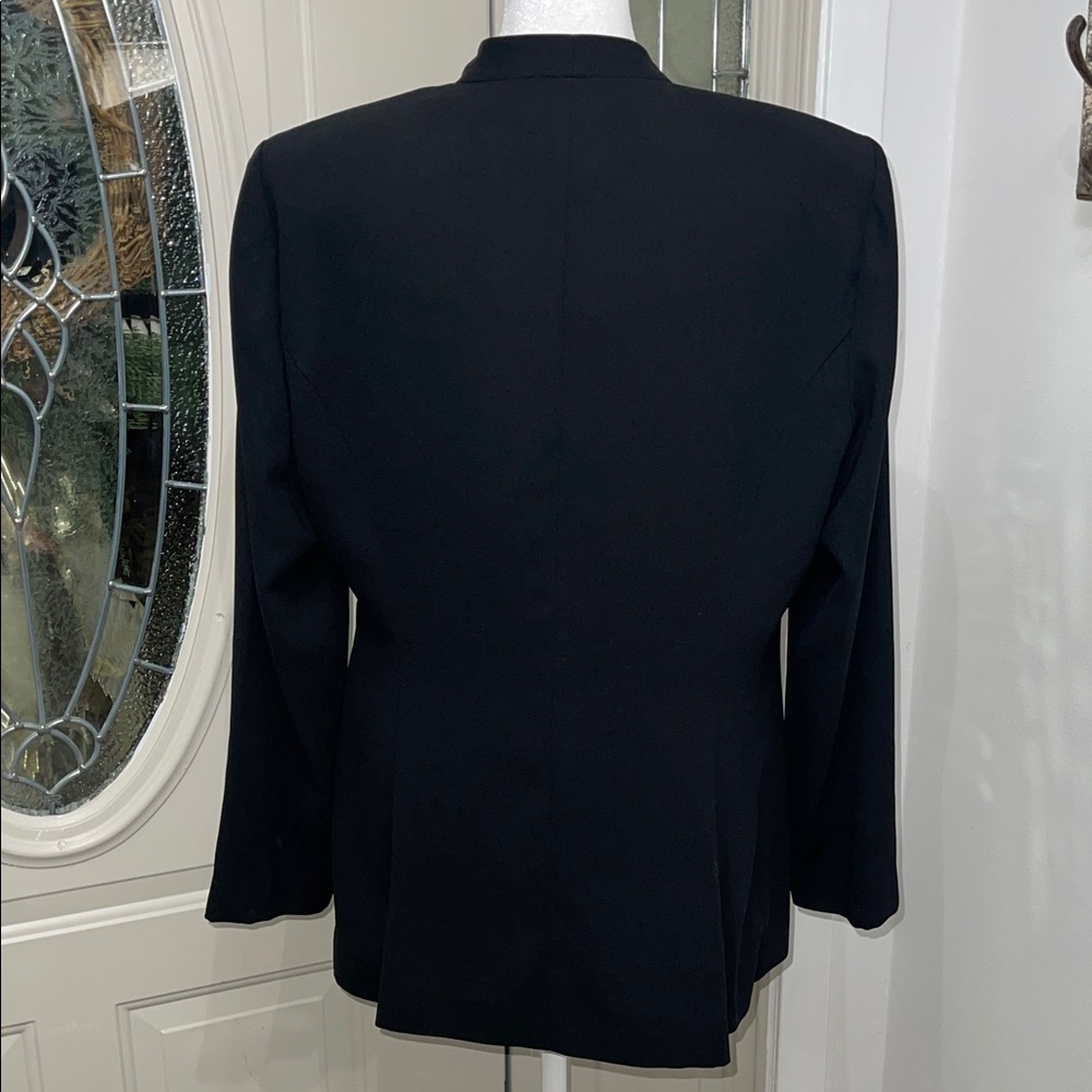 Jessica Howard Vintage Black Beaded Wrap Blazer Jacket – Size 12 - Picture 5 of 12